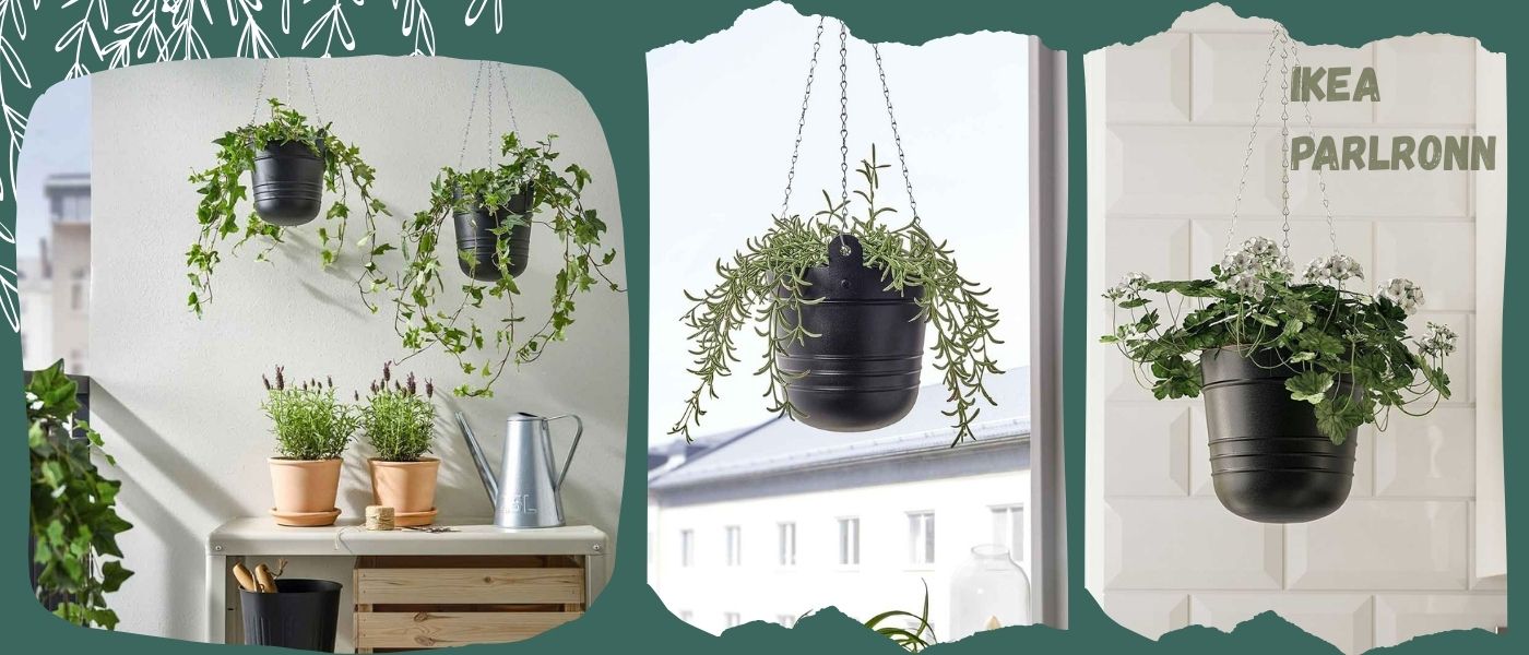 گلدان آویز ایکیا مدل IKEA PARLRONN
